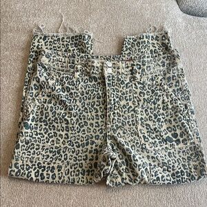 Anthropologie Women’s Leopard Print Cropped Pants